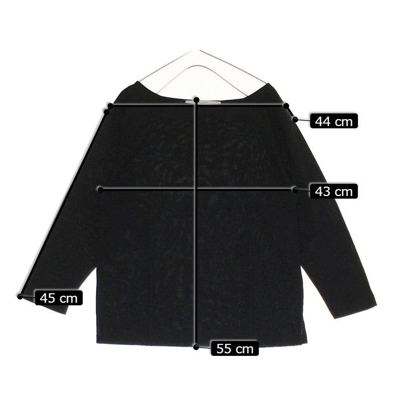 【29902】 FRAMeWORK フレームワーク 長袖シャツ ブラック Sサイズ相当 ゆったり シンプル オシャレ モノトーン レディース