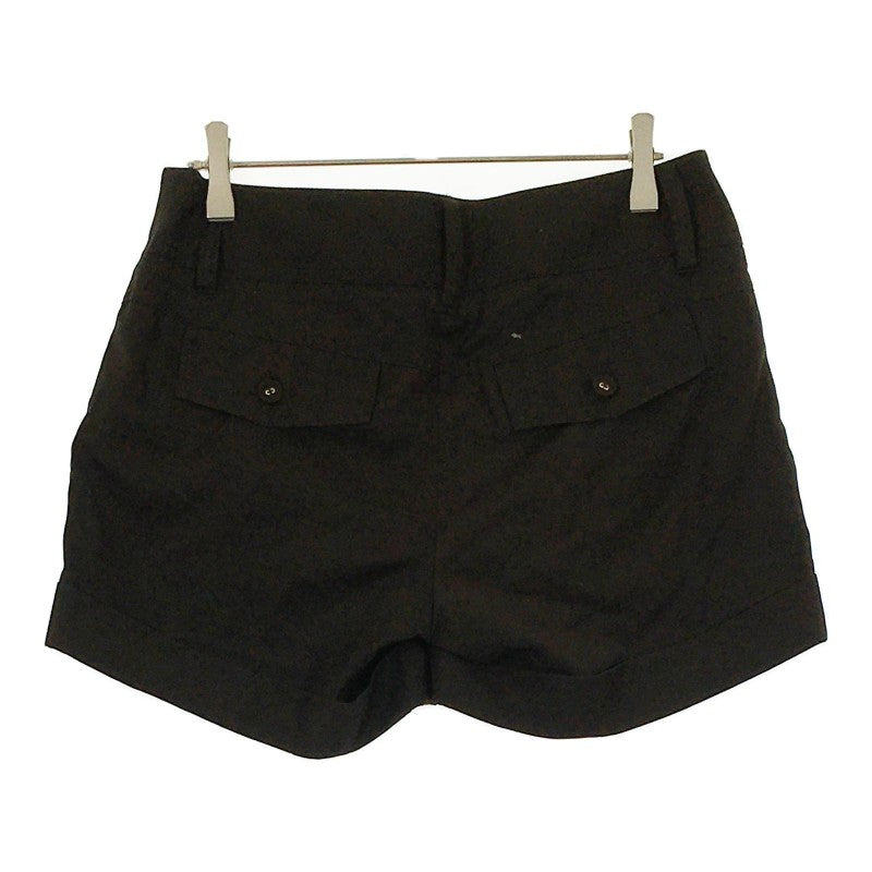 【29937】 BEAMS ビームス ショートパンツ サイズO / 約XS(SS) ブラック 無地 ベルトループ カッコいい スタイリッシュ レディース