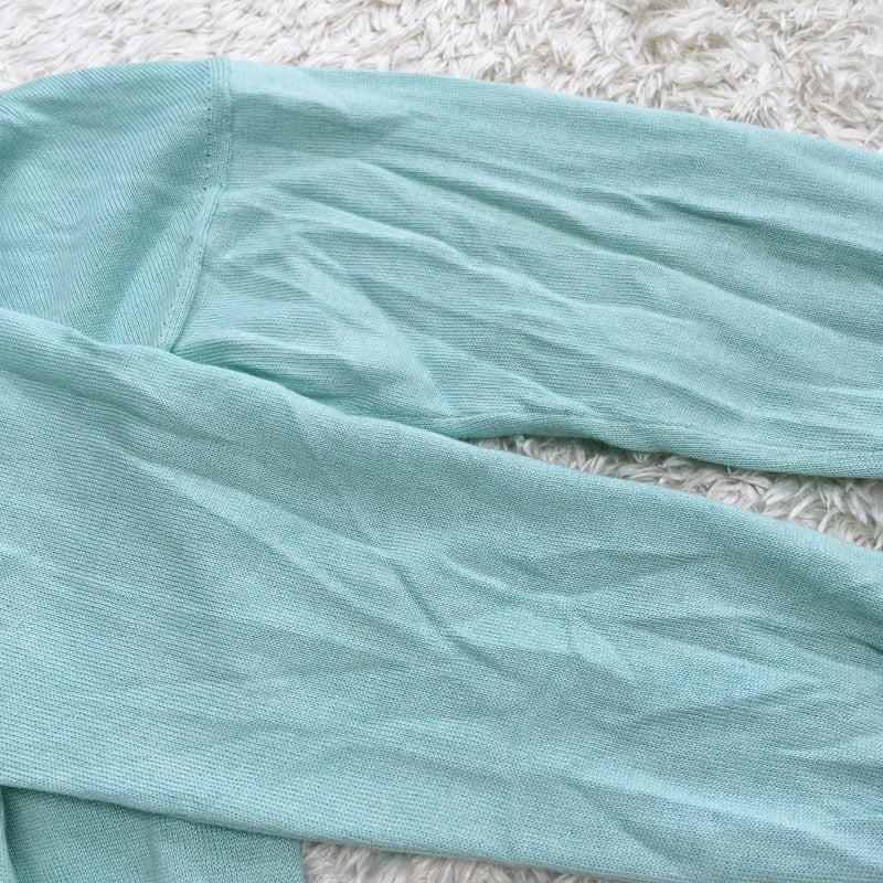 【29962】 Demi-Luxe BEAMS デミルクスビームス セーター グリーン サイズL相当 爽やかな色 Vネック オシャレ 可愛い レディース
