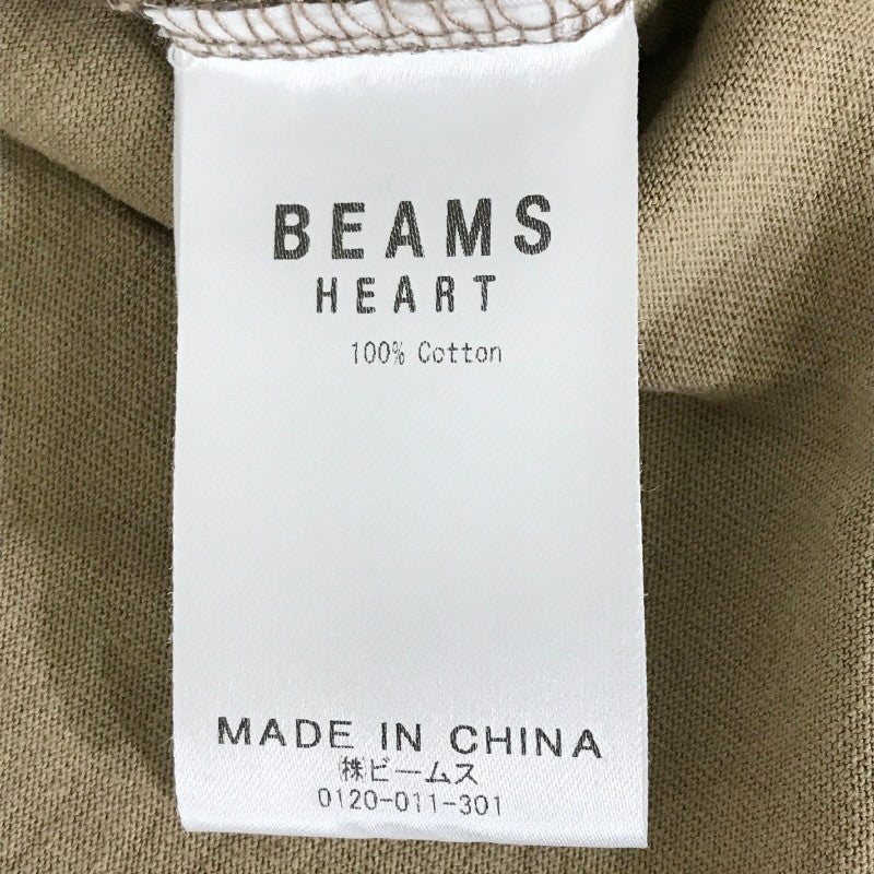 【30003】 BEAMS HEART ビームスハート 長袖Tシャツ ロンT カットソー ブラウン シンプル 丸首 ゆったり サイズF相当 レディース