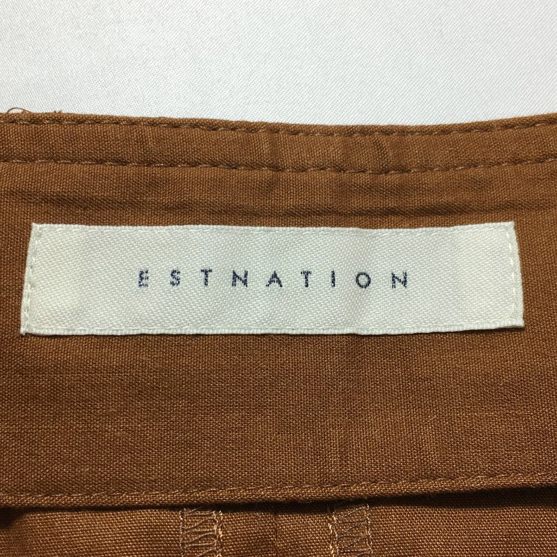 【30060】 ESTNATION エストネーション ロングスカート サイズ36 / 約S ブラウン フレアースカート シンプル スリット レディース