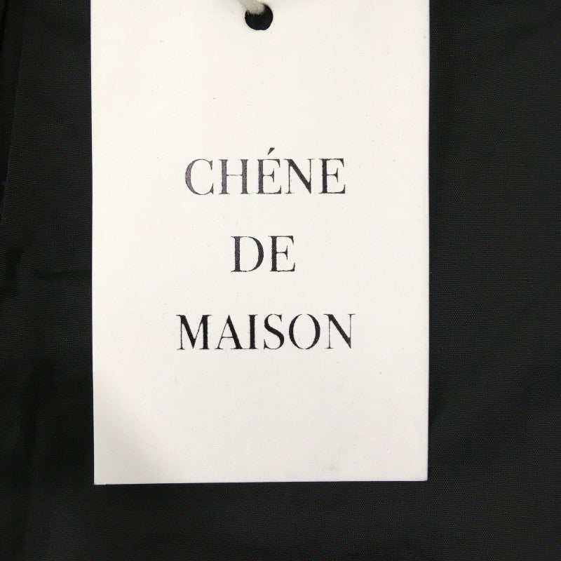 【30131】 新古品 CHNE DE MAISON シェヌデメゾン 長袖シャツ ブラック サイズM相当 コットン100% ボウタイ 無地 カッコいい レディース