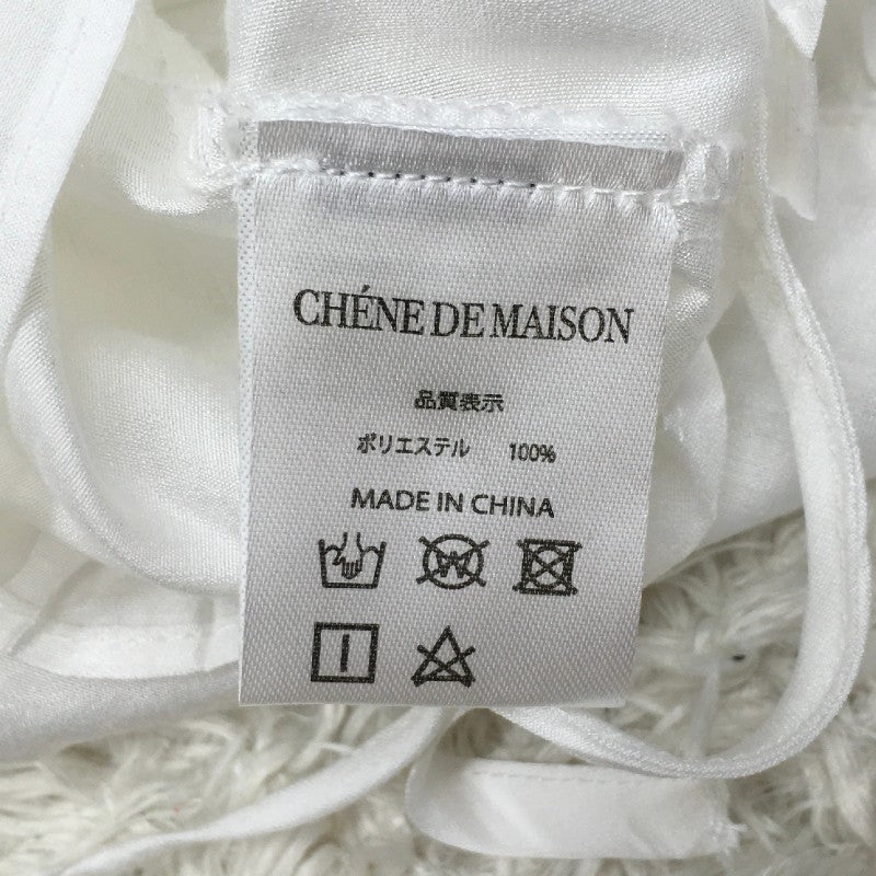 【30220】 新古品 CHENE DE MAISON シュヌドメゾン ボレロ ホワイト タグ付き 無地 M相当 可愛い オシャレ シンプル リボン付き レディース