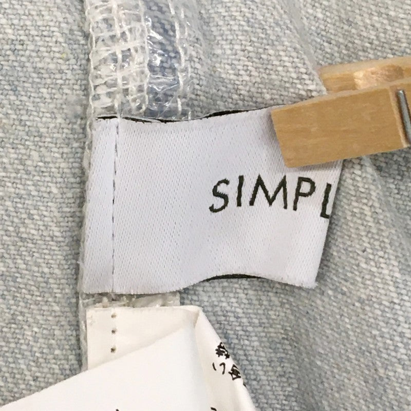 【30238】 Simplicite シンプリシテェ デニムジャケット Gジャン ライトブルー サイズM相当 カジュアル 色落ち加工 かっこいい レディース