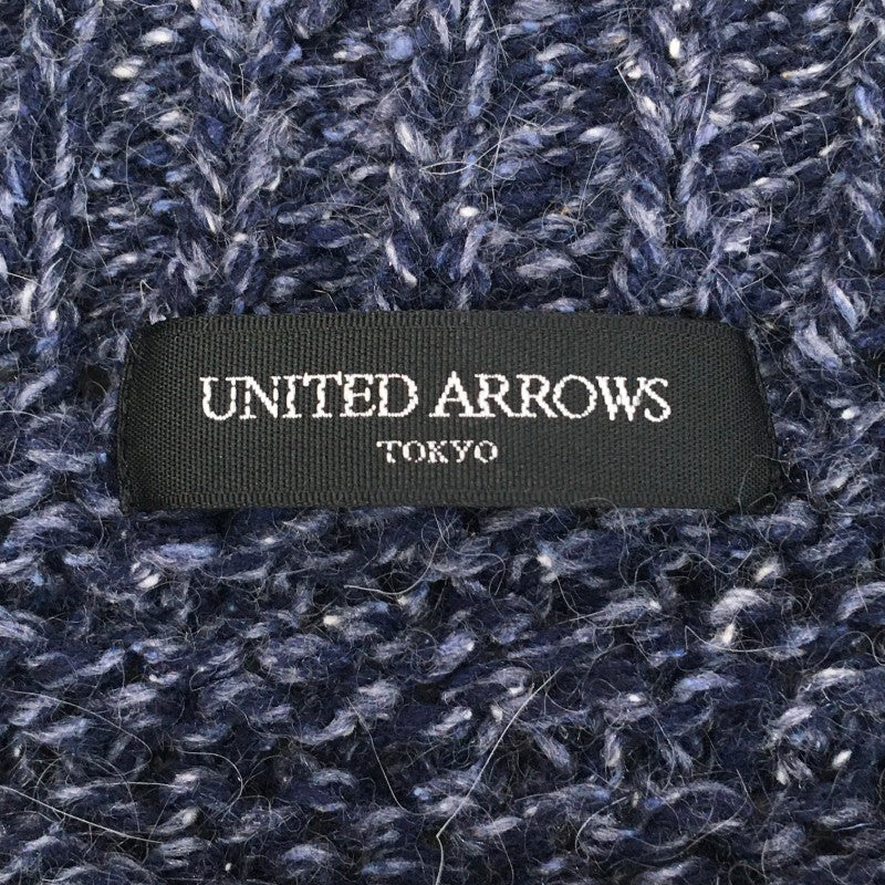 【30254】 UNITED ARROWS ユナイテッドアローズ ニット ブルー サイズL相当 丸首 シンプル 可愛い 暖かい もこもこ生地 レディース