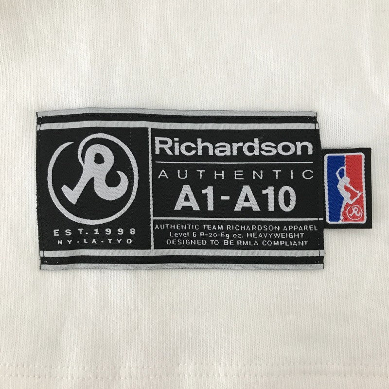 【30281】 RICHARD SON リチャードソン トレーナー スウェット サイズL ホワイト シンプル プリント プルオーバー メンズ