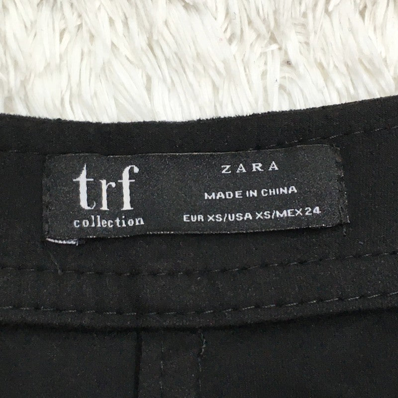 【30307】 ZARA TRF ザラティーアールエフ ミニスカート サイズUSA XS / 約S ブラック 台形 ボタン スエード カジュアル 可愛い レディース