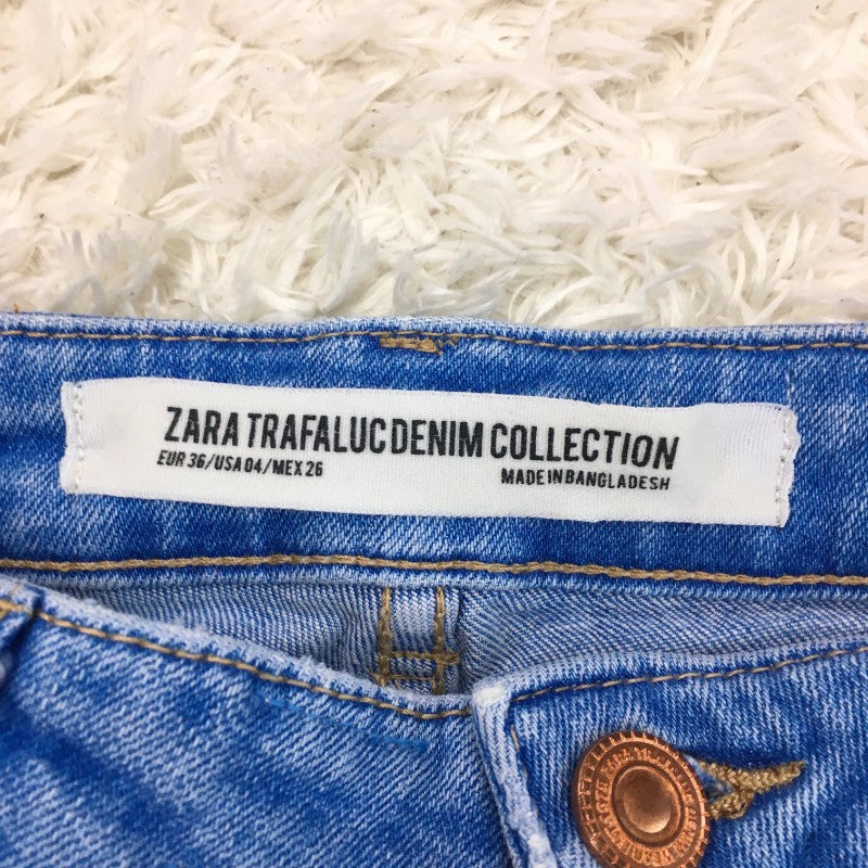 【30312】 ZARA TRAFALUCDENIM COLLECTION デニム ジーンズ ジーパン サイズUSA04 ブルー サイズM相当 かっこいい カジュアル レディース