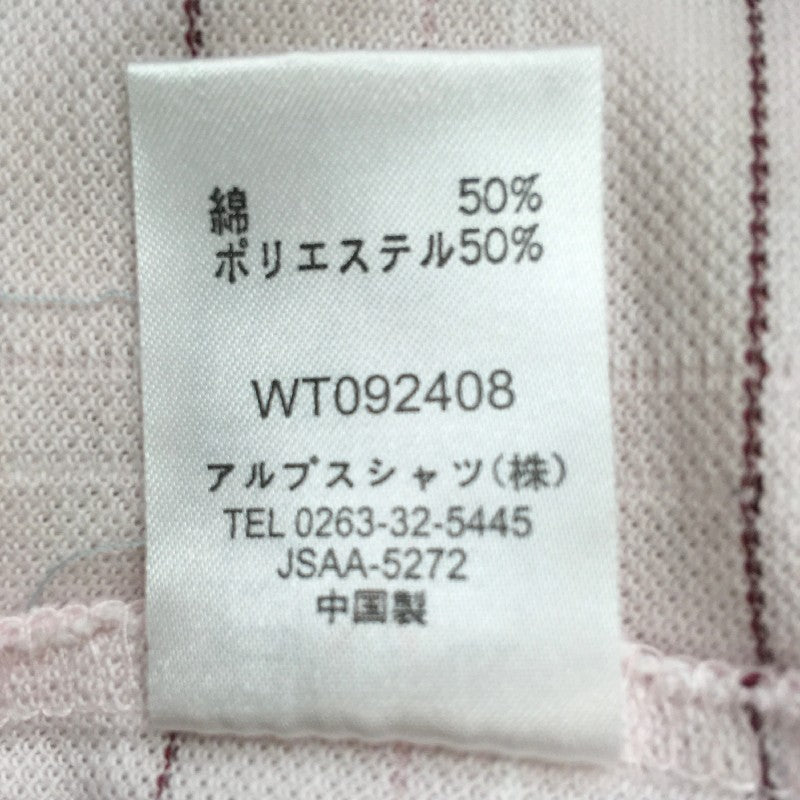 【30338】 新古品 WEATHERCOCK ウェザーコック ポロシャツ カットソー サイズM ピンク ボーダー柄 清涼感 通気性 速乾性 メンズ 定価1500円