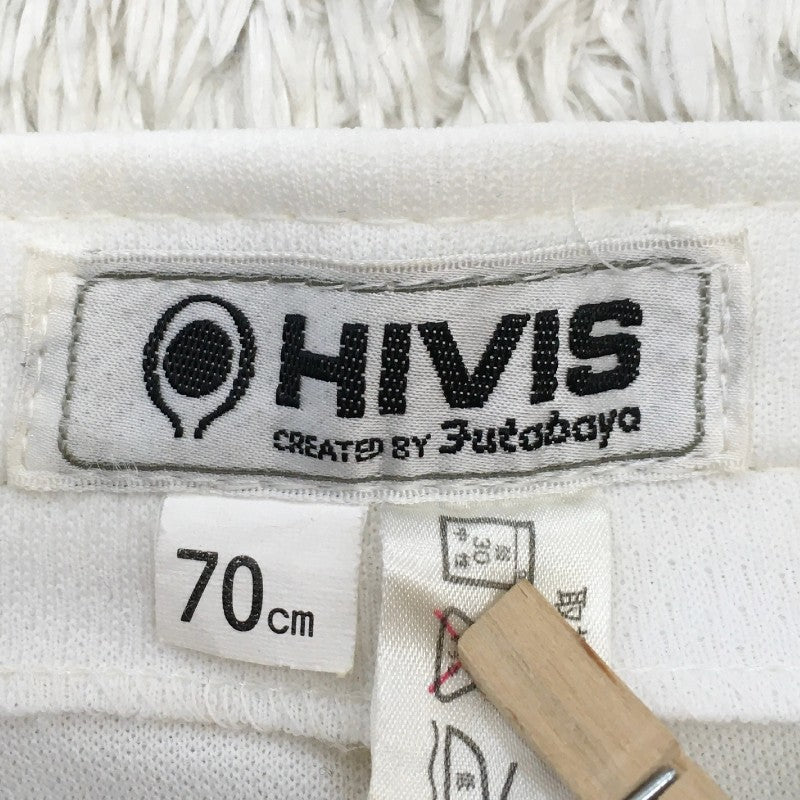 【30385】 HIVIS ミニスカート サイズ70cm ホワイト サイズM相当 横ファスナー ライン入り かわいい ロゴ入り 動きやすい レディース