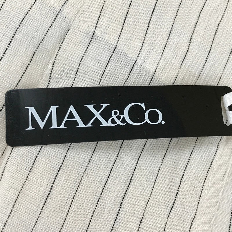 【30473】 新古品 MAX&Co. マックスアンドコー ロングスカート サイズ38 / 約L ベージュ ストライプ柄 おしゃれ ゆったり レディース