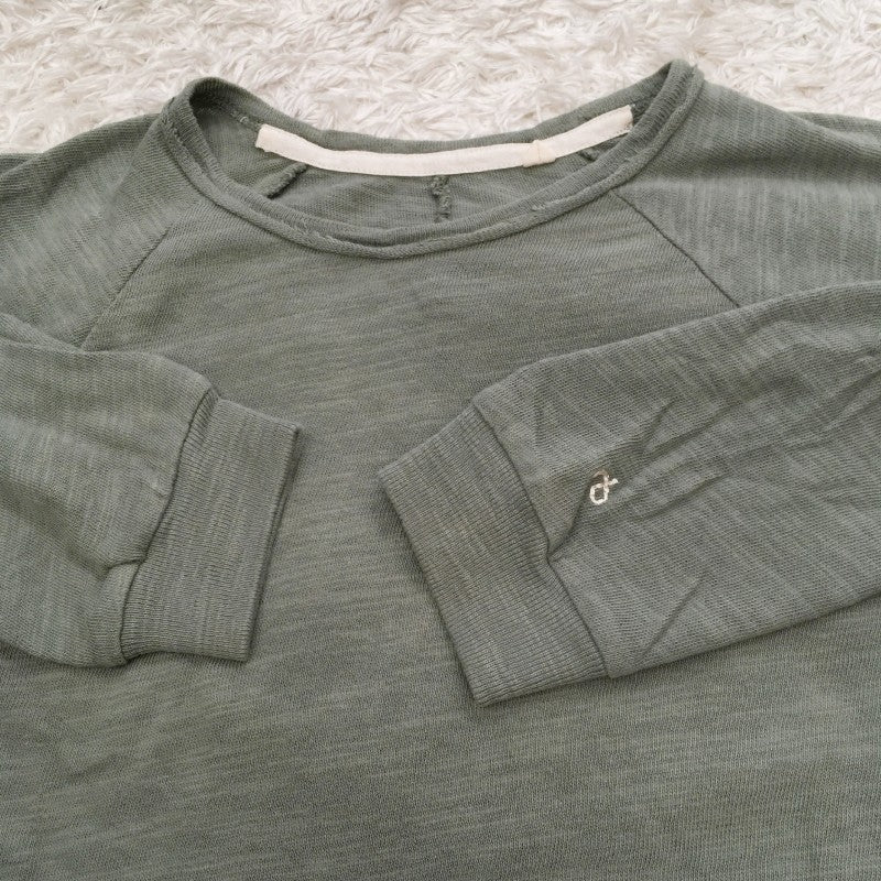 【30560】 rag & bone ラグアンドボーン 長袖Tシャツ ロンT カットソー サイズXS モスグリーン 丸首 シンプル 無地 かっこいい メンズ