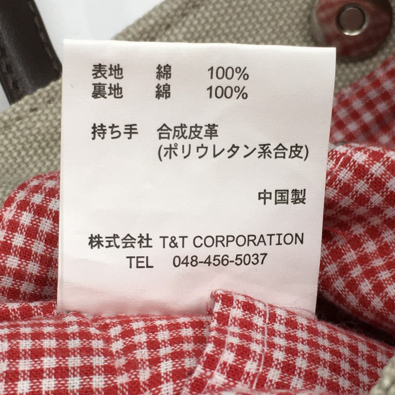 【30569】 新古品 T&T CORPORATION ティーアンドティーコーポレーション ハンドバッグ グレー ミニトート 刺繍 ラインストーン レディース