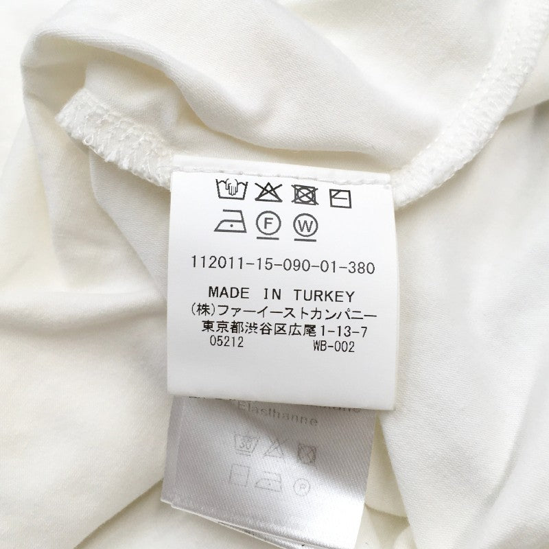 【30642】 ALPHA STUDIO アルファスタジオ 七分袖Tシャツ カットソー サイズ42 / 約XL(LL) ホワイト カジュアル 無地 レディース