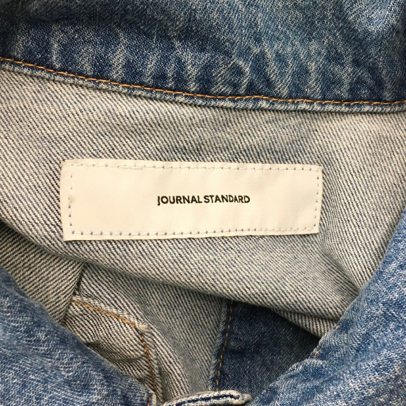【30657】 JOURNAL STANDARD ジャーナルスタンダード デニムジャケット Gジャン ブルー サイズS相当 シンプル かっこいい 防寒 メンズ