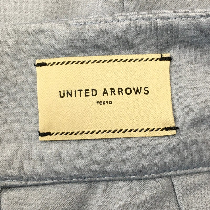 【30683】 UNITED ARROWS ユナイテッドアローズ ひざ丈スカート サイズ38 / 約M ブルー 無地 シンプル 後ろジップアップ レディース