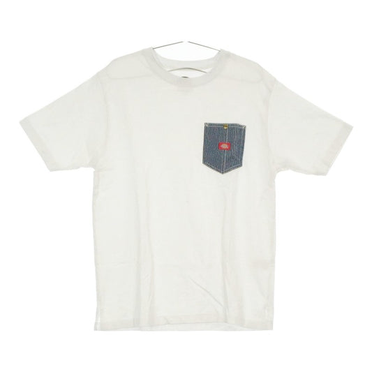 【30765】 Dickies ディッキーズ 半袖Tシャツ カットソー サイズL ホワイト 丸首 デザインポケット カジュアル かっこいい メンズ