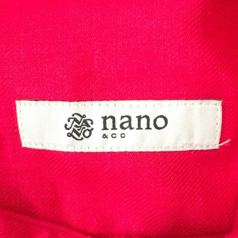 【30809】 NANO&CO ロングスカート サイズ38 / 約M ピンク 前ボタン 紐付き エレガント 可愛い 鮮やか 大人っぽい レディース