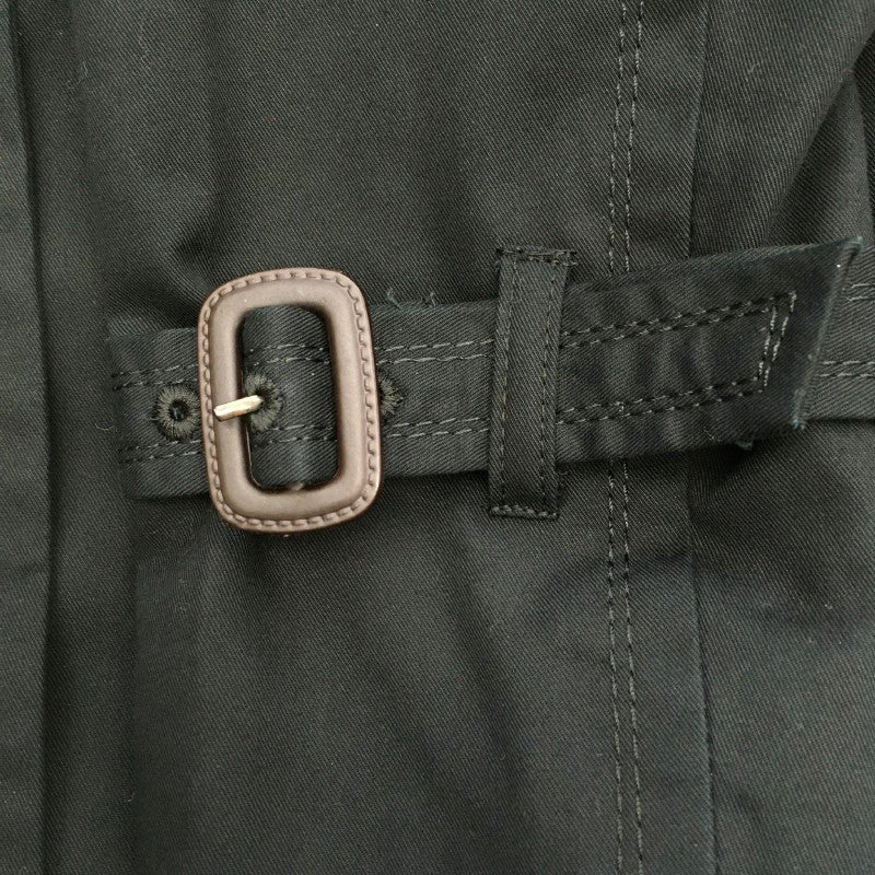 【30836】 anySiS エニィスィス コート サイズ2 ブラック サイズM相当 ベルト有り シンプル トレンチコート ポケットあり レディース