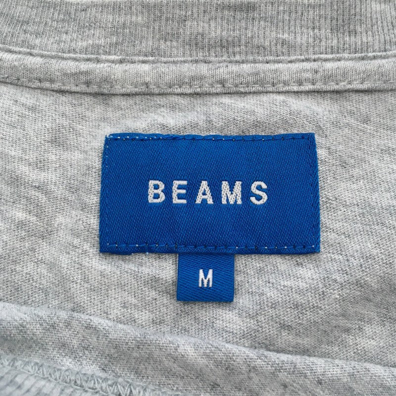 【30850】 BEAMS ビームス 半袖Tシャツ カットソー サイズM グレー 丸首 シンプル 無地 カジュアル スポーティ プルオーバー メンズ