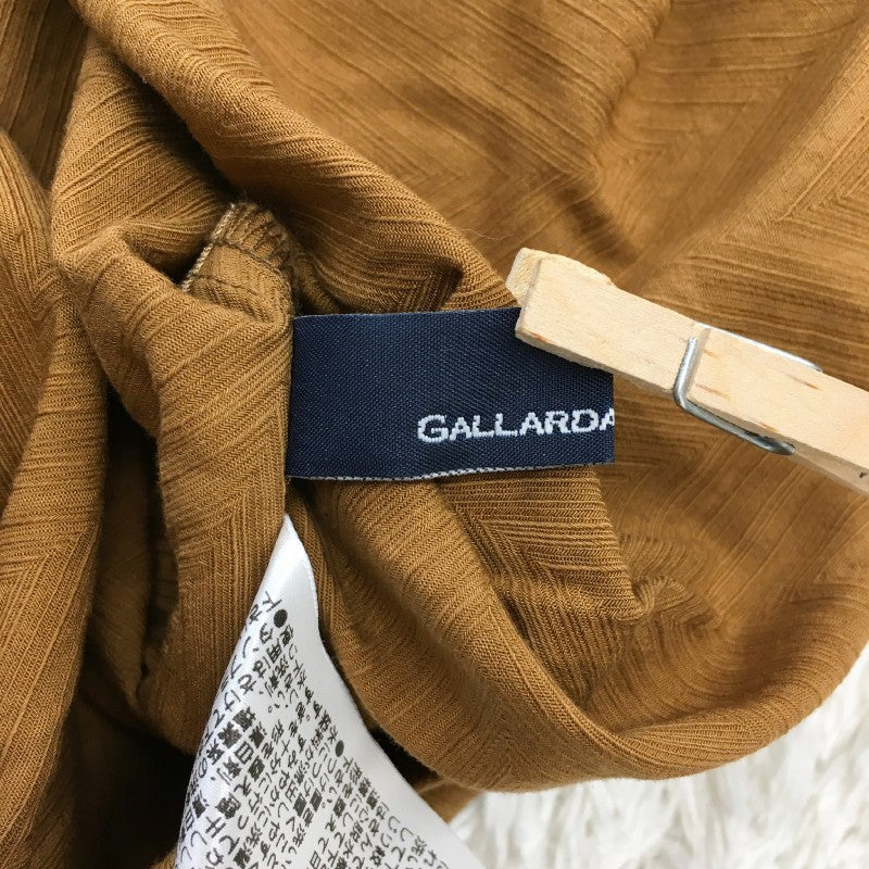 【30899】 GALLARDAGALANTE ガリャルダガランテ ノースリーブシャツ サイズF ブラウン カジュアル シンプル 無地 スリット レディース