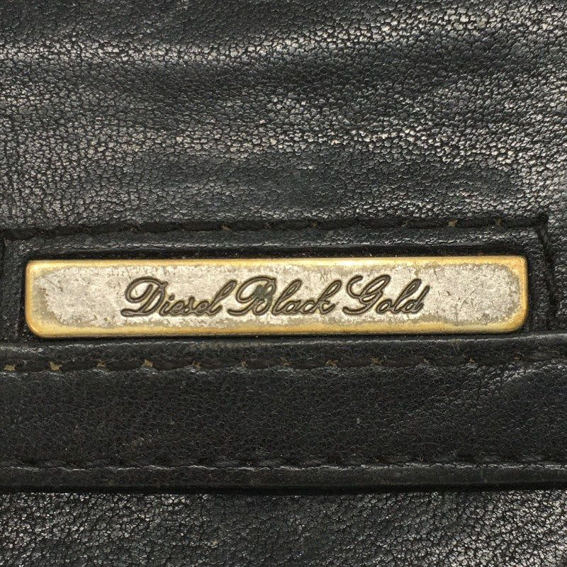 【30959】 DIESEL BLACK GOLD ディーゼルブラックゴールド 財布 ブラック 本革 小銭入れ カード入れ スナップボタン レディース