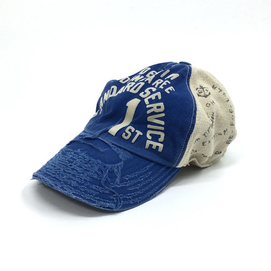 【30961】 DENIM&DUNGAREE デニムアンドダンガリー キャップ 帽子 サイズ58 ブルー ストリートファッション 数字 アルファベット メンズ