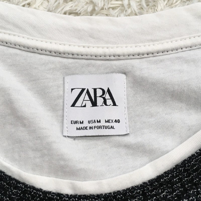 【30973】 ZARA ザラ 長袖Tシャツ ロンT カットソー サイズUSA M グレー カジュアル 無地 シンプル おしゃれ ポルトガル製 メンズ