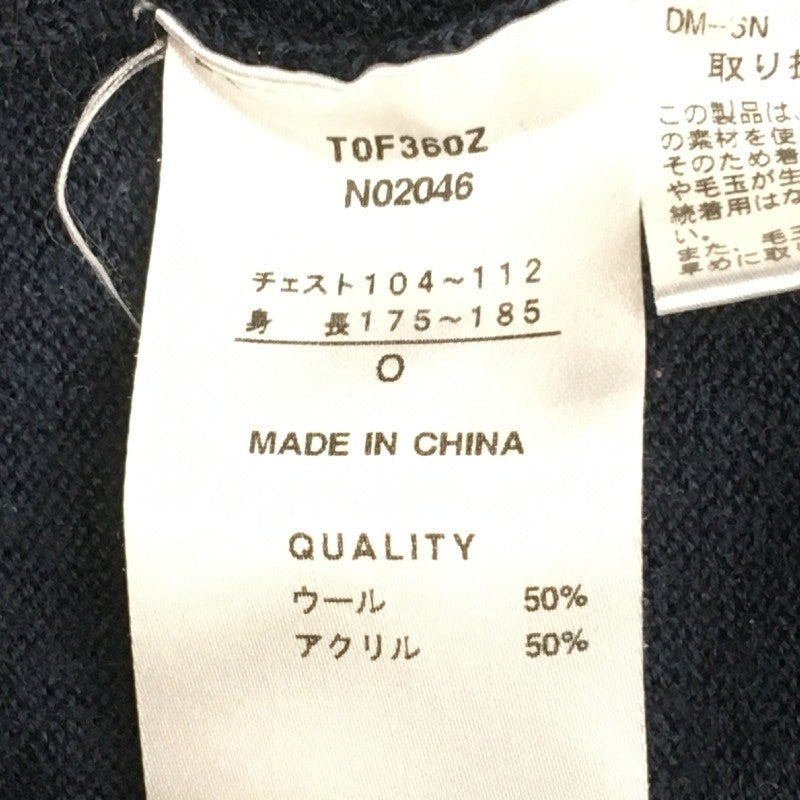 【30975】 TaylorMade テーラーメイド セーター サイズO ネイビー サイズXL相当 Vネック ライン シンプル ワンポイント刺繍 メンズ