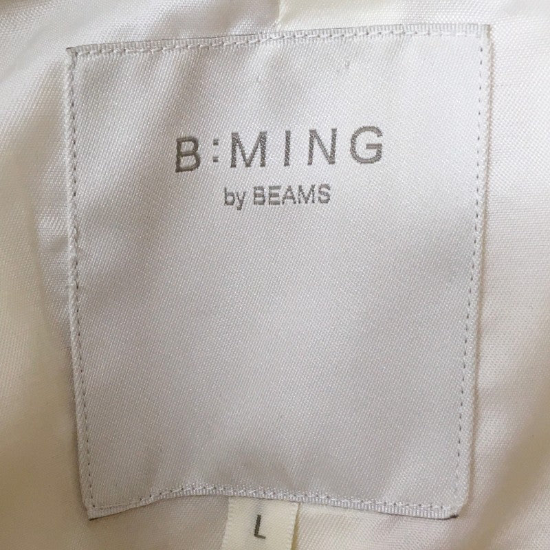 【31007】 B:MING by BEAMS ビーミングバイビームス コート サイズL ホワイト フード シンプル 無地 オシャレ あたたかい レディース