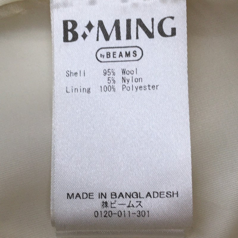 【31007】 B:MING by BEAMS ビーミングバイビームス コート サイズL ホワイト フード シンプル 無地 オシャレ あたたかい レディース