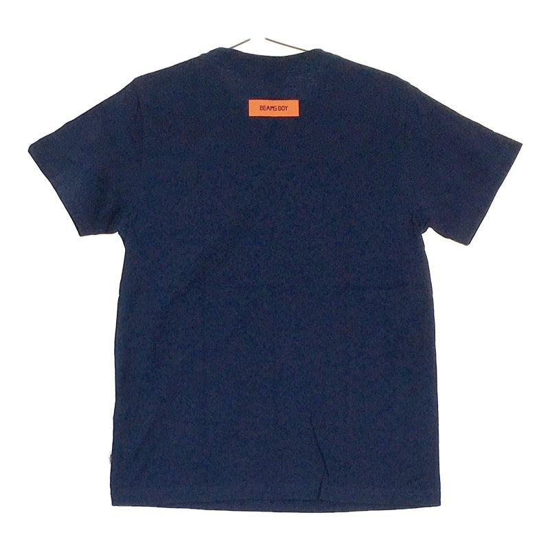 【31033】 BEAMS BOY ビームスボーイ 半袖Tシャツ カットソー ネイビー サイズ160cm相当 コットン100% カジュアル ブランドロゴ キッズ