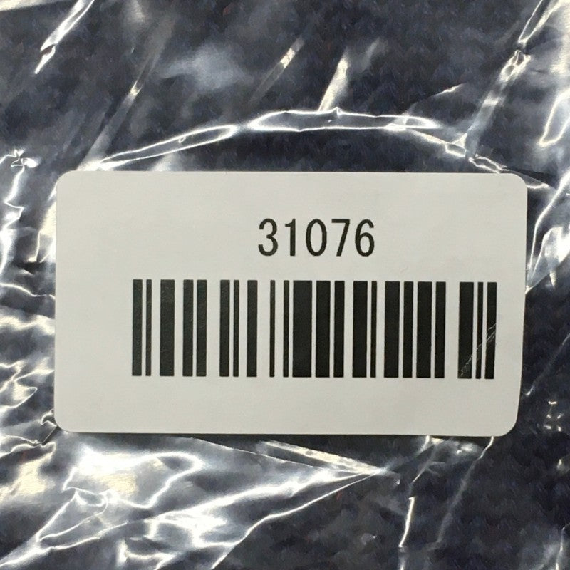 【31076】 Dunhill ダンヒル セーター サイズL ブルー ストレッチ カジュアル オシャレ 襟 前面 ライン 英語 刺繍 デザイン メンズ
