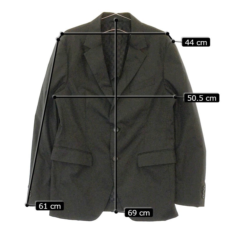 【31162】 COMME CA MEN コムサメン テーラードジャケット サイズM ブラック シンプル 内ポケットあり シングルスーツ カッコイイ メンズ