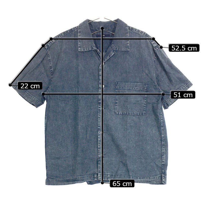 【31191】 Ciaopanic チャオパニック 半袖シャツ サイズM ブルー シンプル 染色 シック かっこいい 襟付き 一点もの グラデーション メンズ