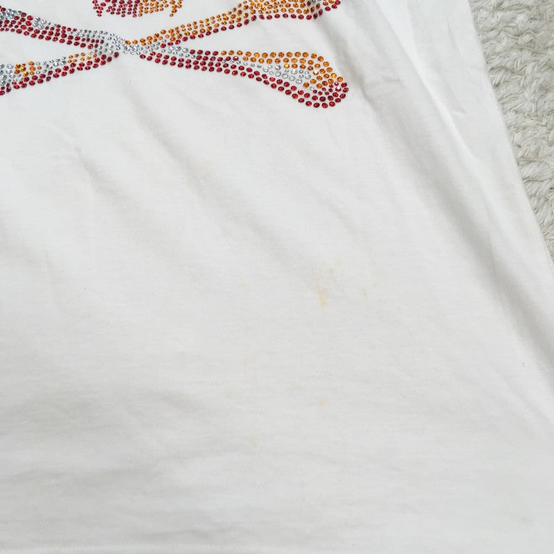 【31210】 ROEN ロエン 半袖Tシャツ カットソー サイズXL ホワイト オシャレ シンプル ドクロ 清涼感 かっこいい メンズ