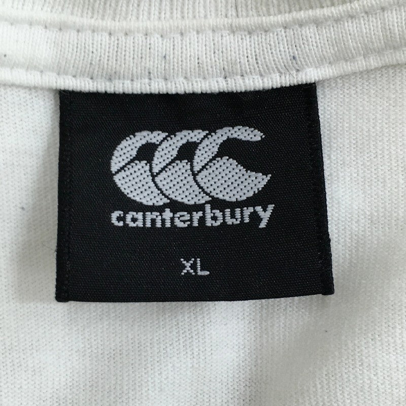 【31214】 canterbury 半袖Tシャツ カットソー サイズXL(LL) ホワイト ブランドのロゴ入り 左腕に数字 シンプル 右胸にマーク メンズ