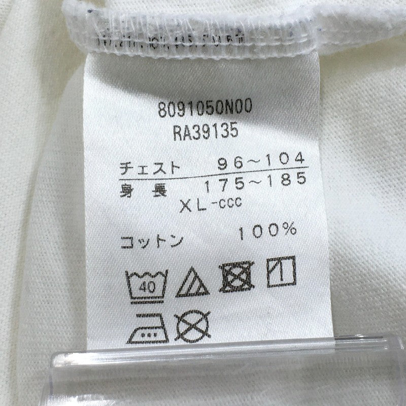 【31214】 canterbury 半袖Tシャツ カットソー サイズXL(LL) ホワイト ブランドのロゴ入り 左腕に数字 シンプル 右胸にマーク メンズ