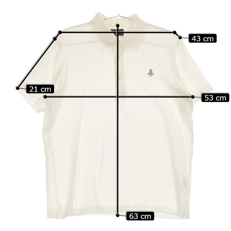 【31218】 PAUL STUART ポールスチュアート ポロシャツ カットソー サイズL ホワイト ロゴマーク オシャレ シンプル 合わせやすい メンズ