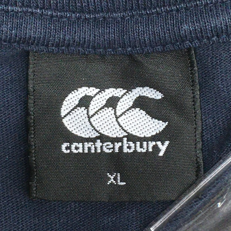 【31242】 cantebury カンタベリー 半袖Tシャツ カットソー サイズXL ネイビー 胸元プリント カジュアル カッコイイ メンズ