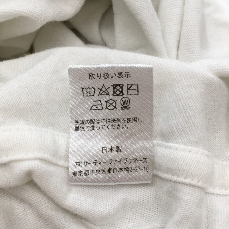 【31251】 ANATOMICA アナトミカ 半袖Tシャツ カットソー サイズLARGE(42) / 約L ホワイト コットン100% 日本製 清涼感 無地 メンズ