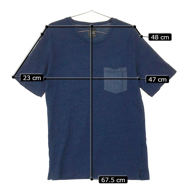 【31258】 ZARA ザラ 半袖Tシャツ カットソー サイズUSA S / 約S グレー コットン100% 肌触り良い カジュアル シンプル 清涼感 メンズ