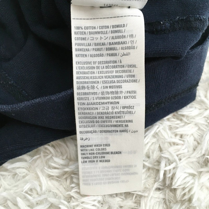 【31269】 Abercrombie & Fitch アバクロンビーアンドフィッチ 長袖Tシャツ ロンT カットソー サイズS ネイビー コットン100% 刺繍 メンズ