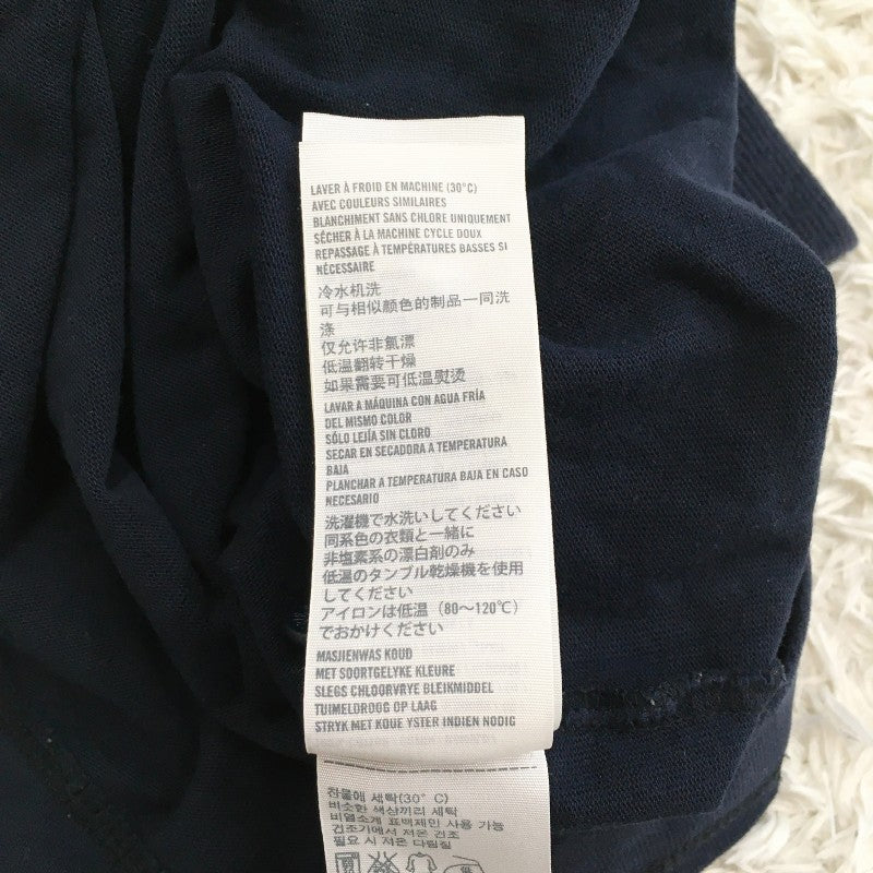 【31269】 Abercrombie & Fitch アバクロンビーアンドフィッチ 長袖Tシャツ ロンT カットソー サイズS ネイビー コットン100% 刺繍 メンズ