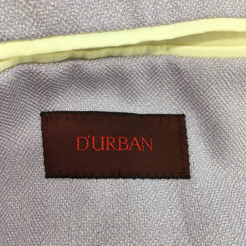 【31292】 Durban ダーバン テーラードジャケット パープル フォーマル スタイリッシュ シンプル 約M相当 オフィス 無地 ポケット メンズ