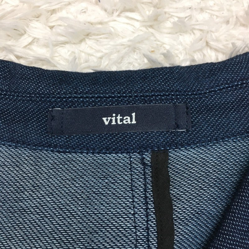 【31350】 vital ヴァイタル テーラードジャケット サイズ44 / 約L ネイビー シンプル オシャレ フォーマル ゆったり メンズ