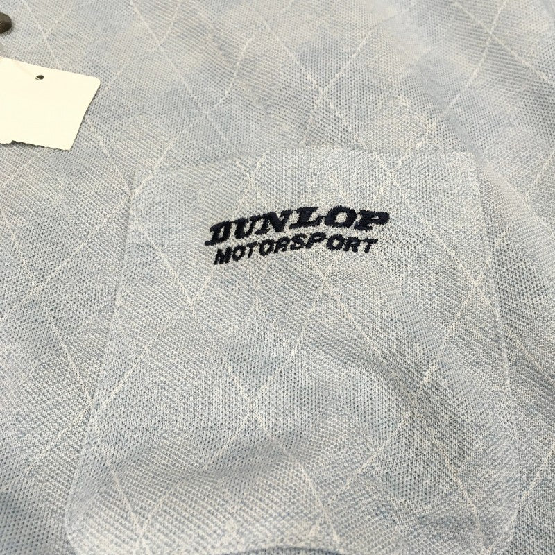 【31387】 新古品 dunlop moter sport ダンロップスポーツ ポロシャツ カットソー サイズM ライトブルー シンプル 吸水性 メンズ