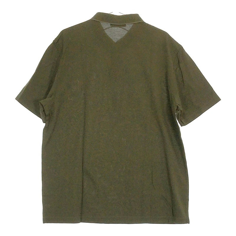 【31458】 EQUIL ポロシャツ カットソー サイズL グリーン 半袖シャツ カジュアル シンプル 襟付き 日常使い 通気性 シック メンズ