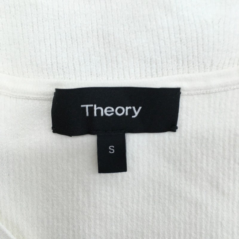 【31485】 theory セオリー 半袖Tシャツ カットソー サイズS ホワイト シンプル 無地 ラウンドネック 涼し気 着まわし レディース