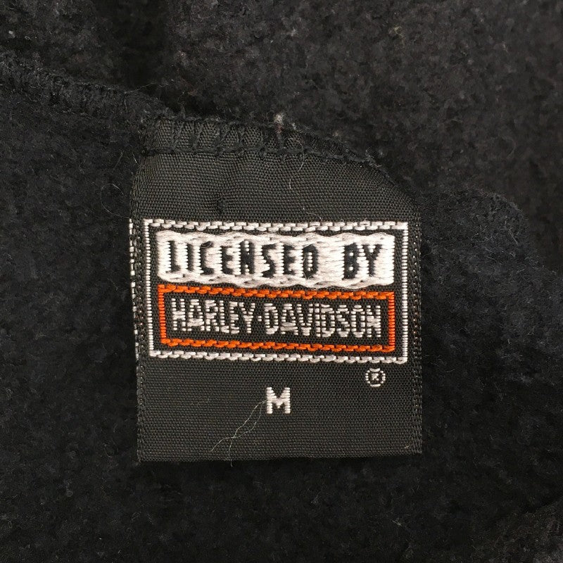 【31567】 HARLEY DAVIDSON ハーレーダビッドソン パーカー フーディー サイズM ブラック ノースリーブ フード バイク かっこいい メンズ